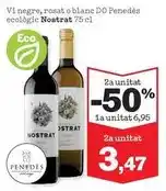 Sorli NOSTRAT Vi negre, rosat o blanc DO Penedès ecològic oferta