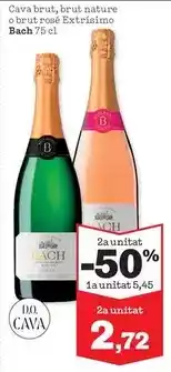 Bach - cava brut nature o brut rose extraímo