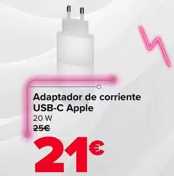 Apple - adaptador de corriente usb-c