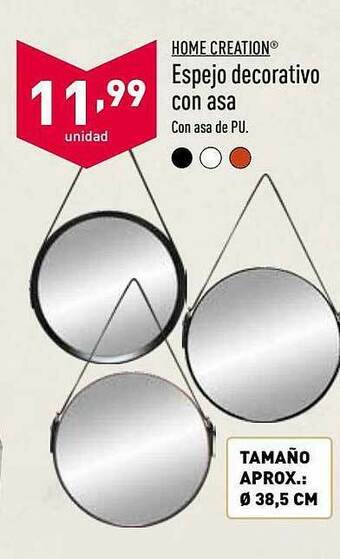 ALDI Home Creation Espejo Decorativo Con Asa oferta