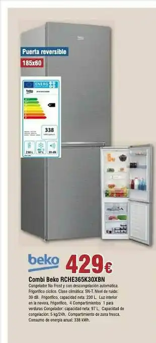 FROIZ Combi Beko Rche365k30xbn oferta