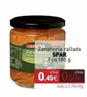 Cuevas Cash Zanahoria Rallada Spar oferta
