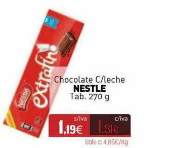 Cuevas Cash Chocolate C-leche Nestle oferta