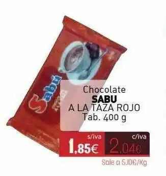 Cuevas Cash Chocolate Sabu A La Taza Rojo oferta