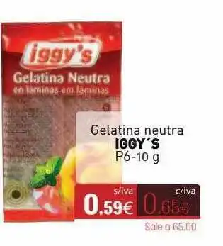 Cuevas Cash Gelatina Neutra Iggy's oferta