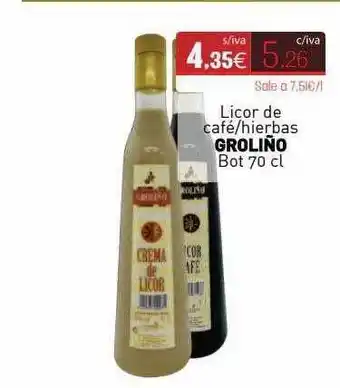 Cuevas Cash Licor De Café O Hierbas Groliño oferta