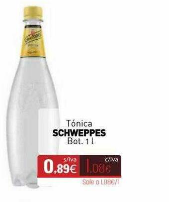 Cuevas Cash Tónica Schweppes oferta