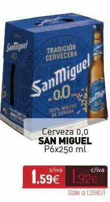 Cuevas Cash Cerveza 0.0 San Miguel oferta