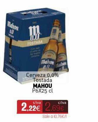 Cuevas Cash Cerveza 0.0% Tostada Mahou oferta