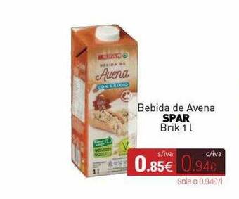 Cuevas Cash Bebida De Avena Spar oferta