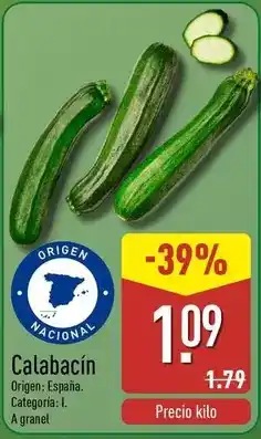 ALDI Calabacin oferta