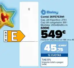 Carrefour BALAY Combi 3KFE753WI oferta