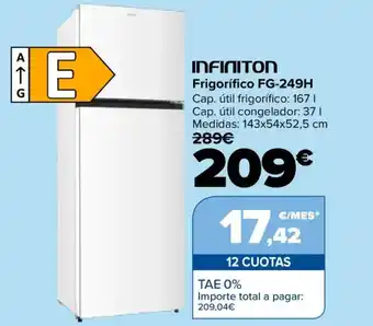 INFINITON Frigorífico FG-249H