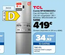 Carrefour TCL Combi RP409BIDOEU oferta
