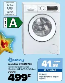 Carrefour BALAY Lavadora 3TS3107BD oferta
