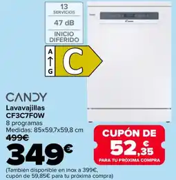 Carrefour CANDY Lavavajillas CF3C7F0W oferta