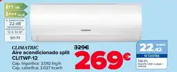 Carrefour CLIMATRIC Aire acondicionado split CLITWF-12 oferta