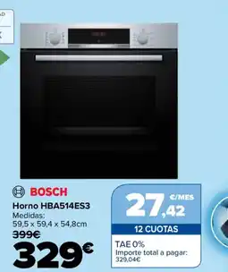 Carrefour BOSCH Horno HBA514ES3 oferta
