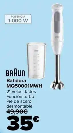 Carrefour BRAUN Batidora MQ50001MWH oferta