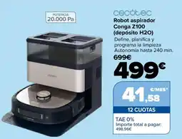 Carrefour CECOTEC Robot aspirador Conga Z100 (depósito H2O) oferta