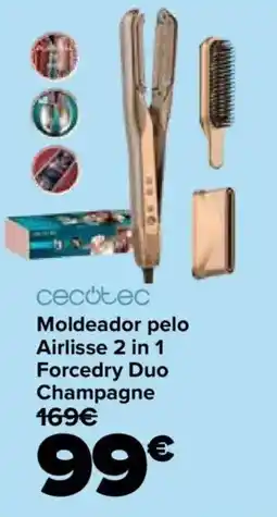 Carrefour CECOTEC Moldeador pelo Airlisse 2 in 1 Forcedry Duo Champagne oferta