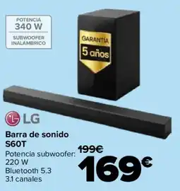 Carrefour LG Barra de sonido S60T oferta