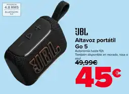 Carrefour JBL Altavoz portátil Go 5 oferta