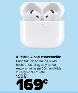 Carrefour AirPods 4 con cancelación oferta