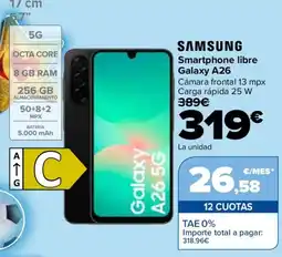 Carrefour SAMSUNG Smartphone libre Galaxy A26 oferta