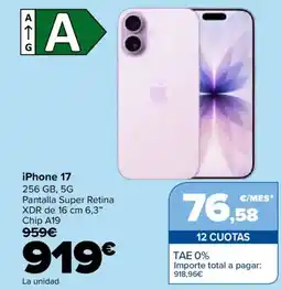 Carrefour iPhone 17 oferta