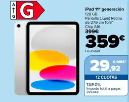 Carrefour iPad 11ª generación 128 GB oferta