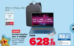 Carrefour LENOVO Portátil IdeaPad Slim 3 15ABR8 oferta