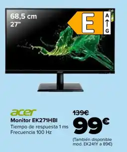 Carrefour ACER Monitor EK271HBI oferta