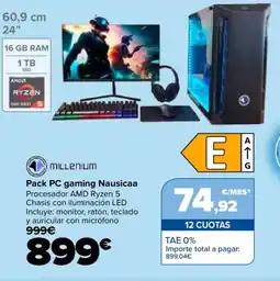 Carrefour MILLENIUM Pack PC gaming Nausicaa oferta
