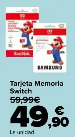 Carrefour SAMSUNG Tarjeta Memoria Switch oferta