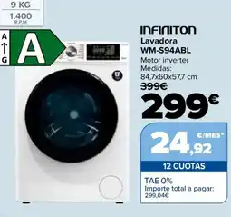 Carrefour INFINITON Lavadora WM-S94ABL oferta