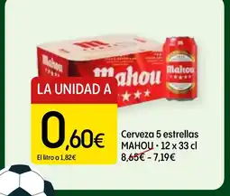 Dialprix MAHOU Cerveza 5 estrellas oferta