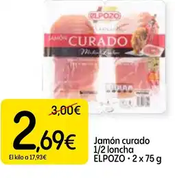 Dialprix ELPOZO Jamón curado 1/2 loncha oferta