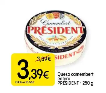 Dialprix PRÉSIDENT Queso camembert entero oferta