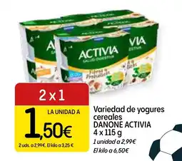 Dialprix DANONE ACTIVIA Variedad de yogures cereales oferta