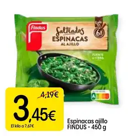 Dialprix FINDUS Espinacas ajillo oferta