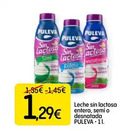 Dialprix PULEVA Leche sin lactosa entera, semi o desnatada oferta