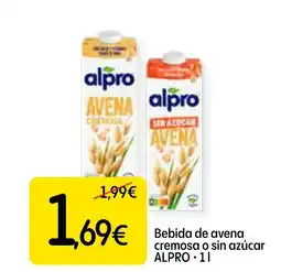 Dialprix ALPRO Bebida de avena cremosa o sin azúcar oferta
