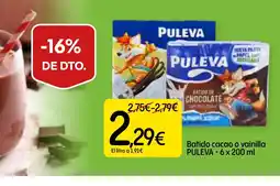 Dialprix PULEVA Batido cacao o vanilla oferta