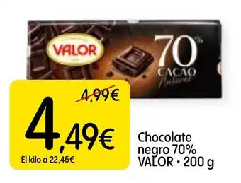 Dialprix VALOR Chocolate negro 70% oferta