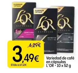 Dialprix L'OR Variedad de café en cápsulas oferta