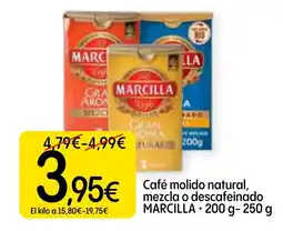 Dialprix MARCIILLA Café molido natural, mezcla o descafeinado oferta