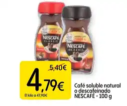 Dialprix NESCAFÉ Café soluble natural o descafeinado oferta