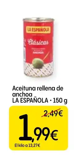 Dialprix LA ESPAÑOLA Aceituna rellena de anchoa oferta