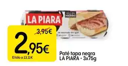 Dialprix LA PIARA Paté tapa negra oferta